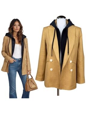 $695 New VERONICA BEARD Parineti Dickey Blazer Jacket Sz 2 Camel